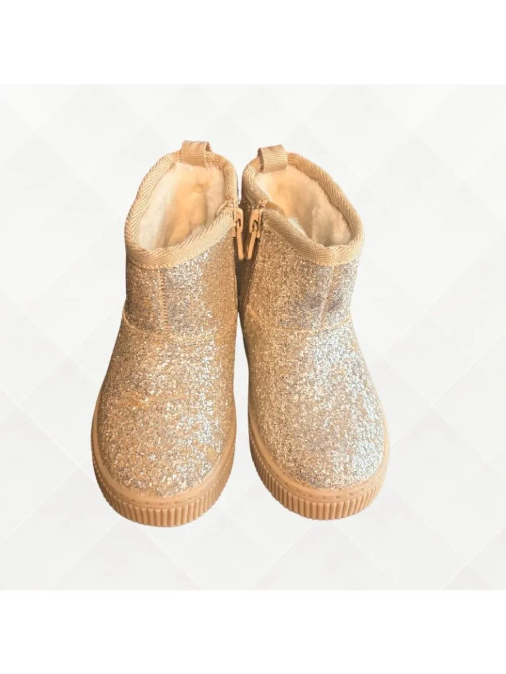Cat & Jack Arlo Booties • Toddler 6 • Gold • NWT